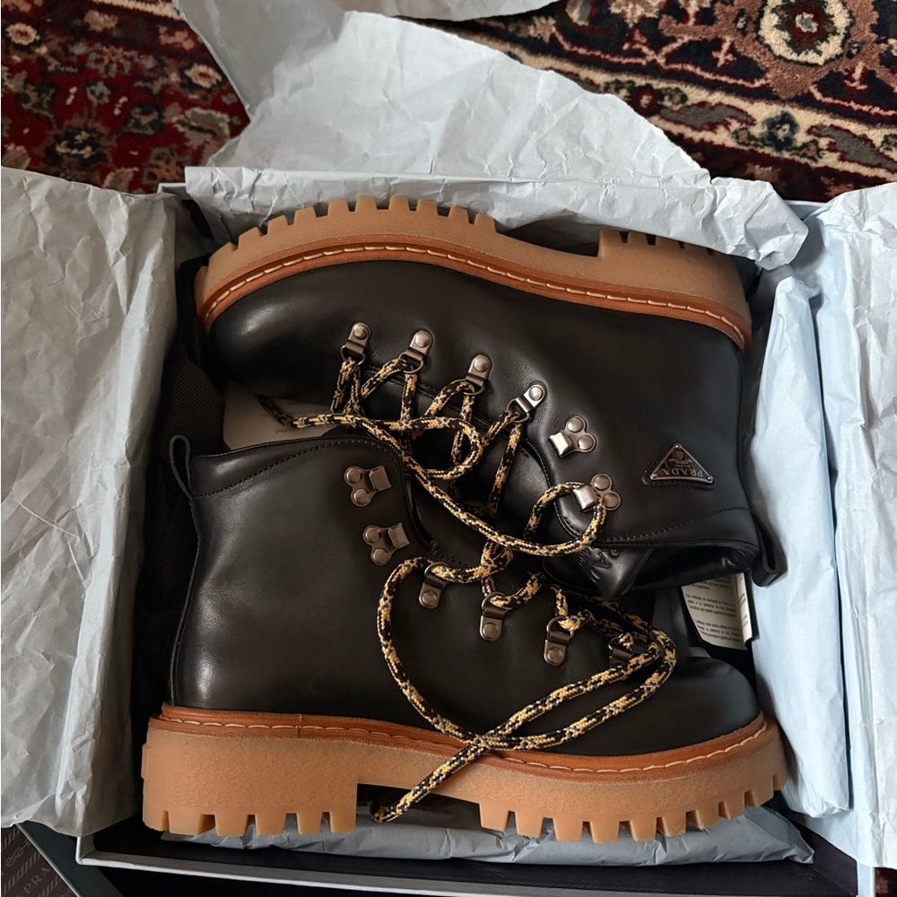 Prada St. Moritz Hiking Boots Size 9/39 - Picture 3 of 8